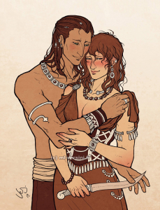 Dessin fantasy couple amoureux