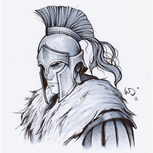guerrier armure hoplite légionnaire romain spartiate