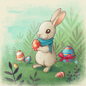 lapin de paques mignon