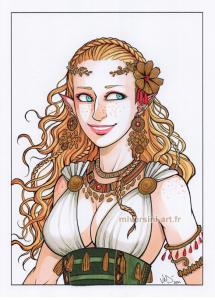 princesse elfe blonde aux feutres