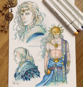 charadesign personnage imaginaire féerique aux feutres copics ohuhu promarkers
